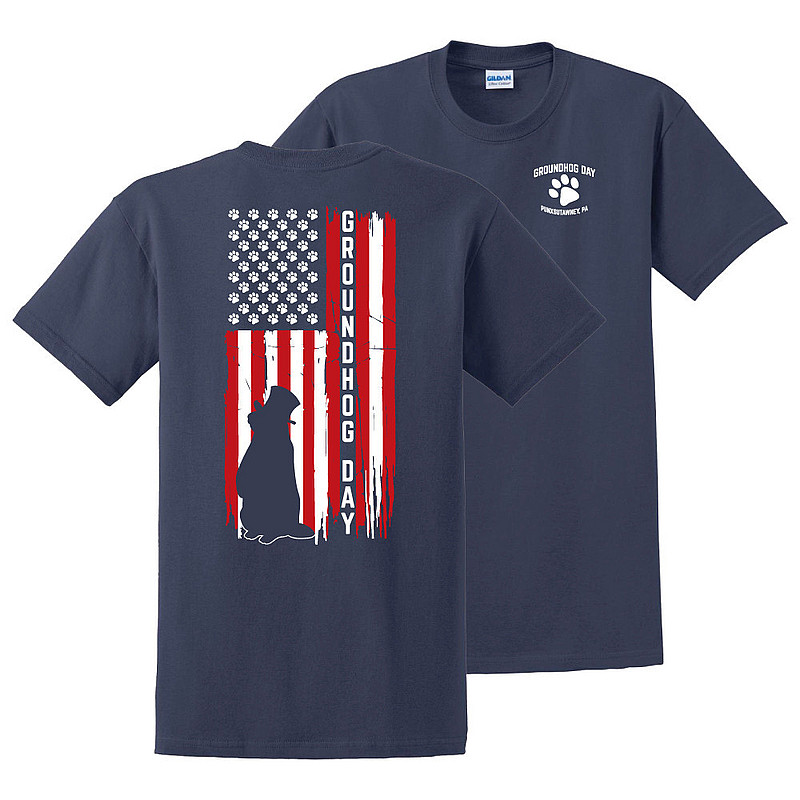 Standard Pennant, Co., Inc. Adult Ghog Paw Front/Back Flag Tshirt 48518782517533 (Standard Pennant, Co., Inc.)