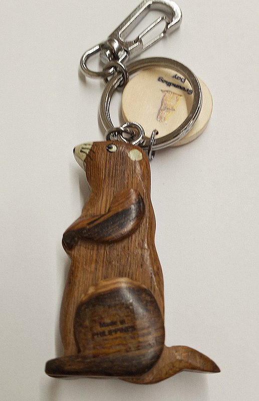 Woodluck Wholesale Wooden Phil Keychain-KEY-4583A 48518580764957 (Woodluck Wholesale)