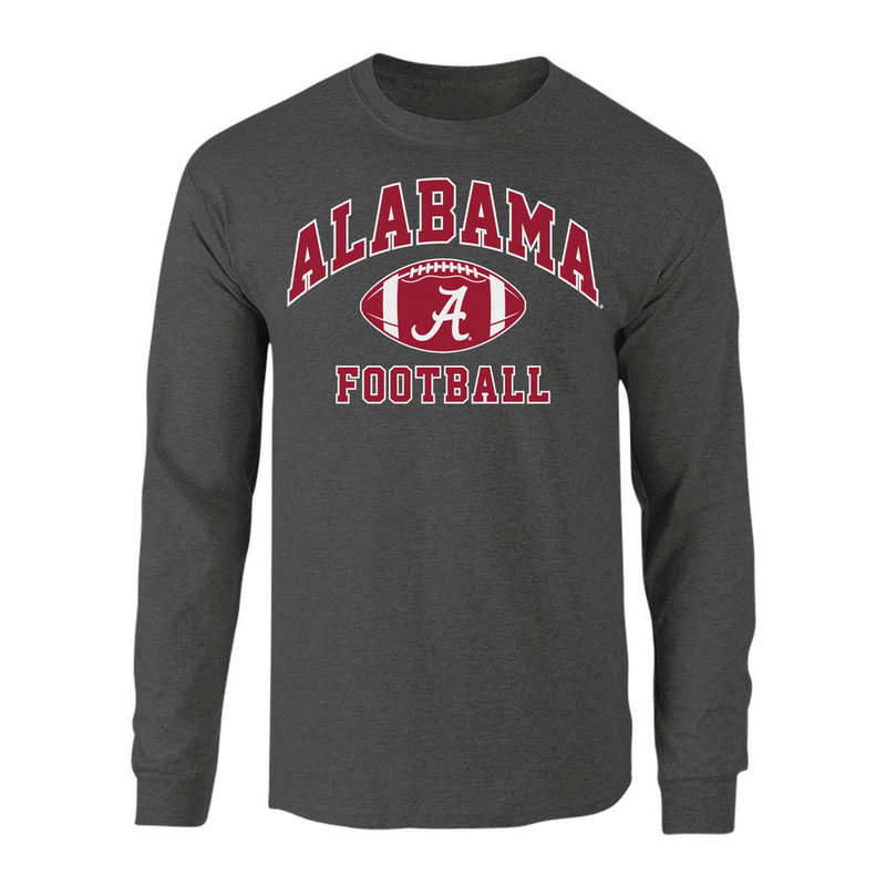 Elite Fan Shop Fan Favorite Dark Heather Long Sleeve Arch Tee Shirt Elite Fan Shop Fan Favorite Dark Heather Long Sleeve Arch Tee Shirt
