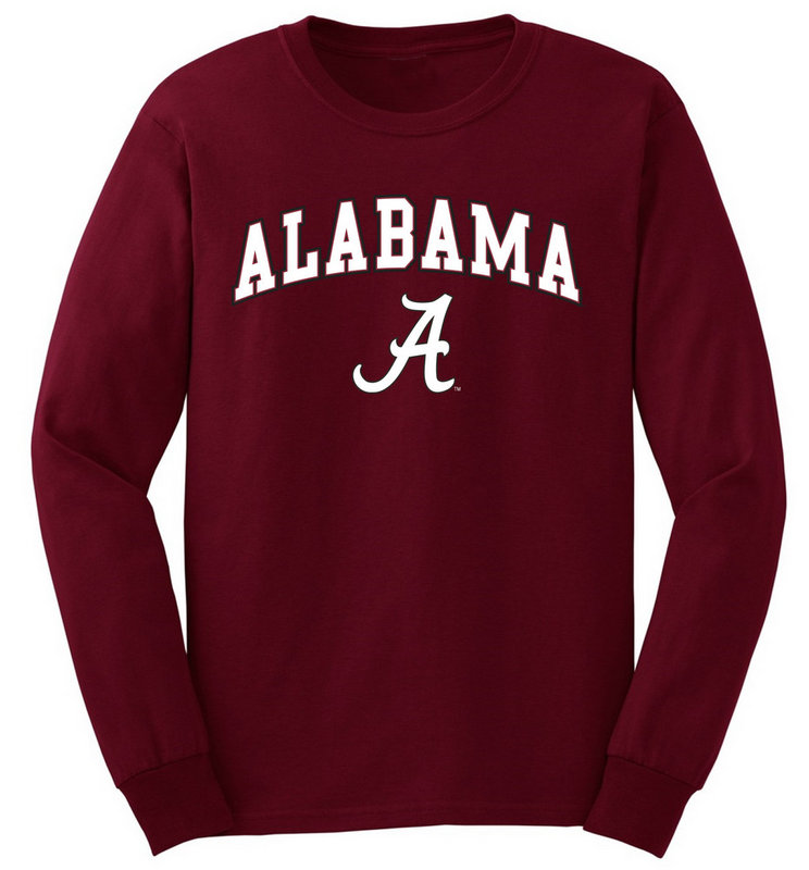 Alabama Crimson Tide Long Sleeve T Shirt Arch UW016 