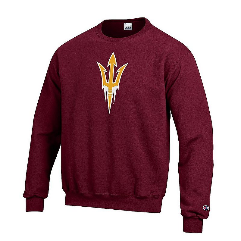 Arizona State Sun Devils Crewneck Sweatshirt Icon Maroon  Arizona State Sun Devils Crewneck Sweatshirt Icon Maroon