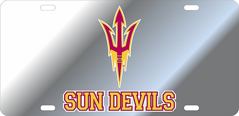 Arizona State Sun Devils License Plate Silver
