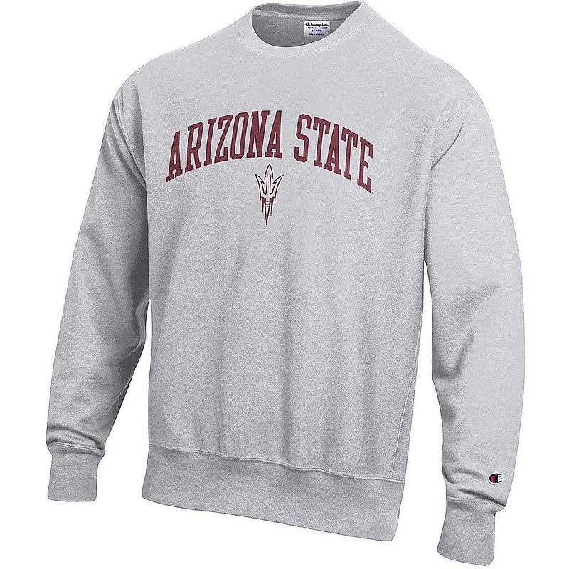 Arizona State Sun Devils Reverse Weave Crewneck Sweatshirt Gray APC03005037 