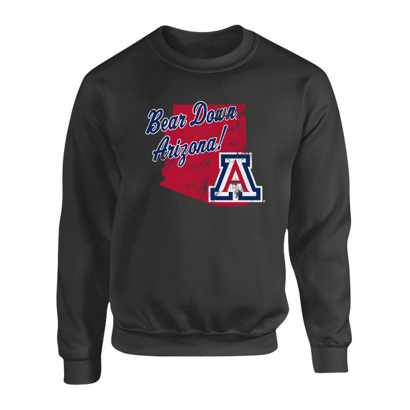 Arizona Wildcats Crewneck Sweatshirt Vintage Heather Gray