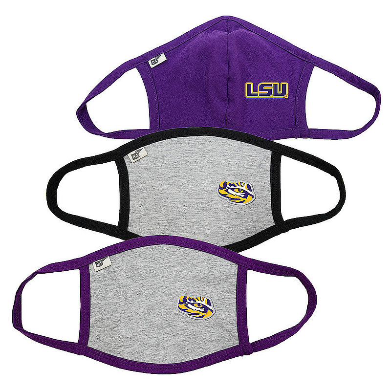 Blue 84 LSU Tigers Face Covering 3 Pack Gray 00000000BC4CN 00000000BC4T8 00000000BC4T8 (Blue 84)