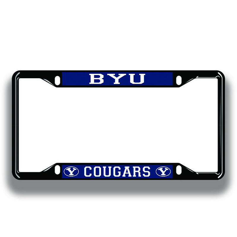 BYU Cougars License Plate Frame Black