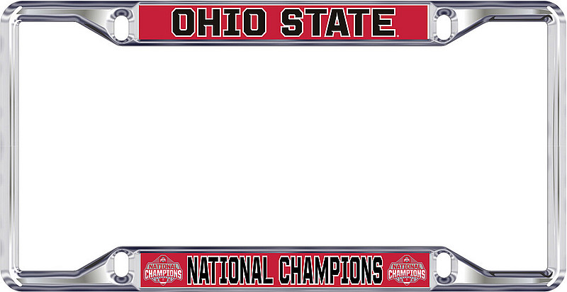 Craftique Ohio State Buckeyes National Champs License Plate Frame 2024 Silver (Craftique)