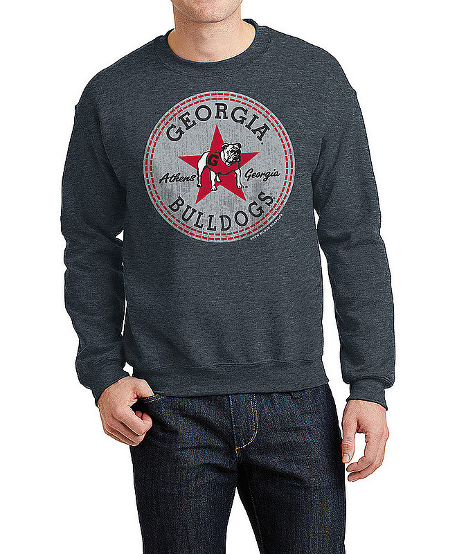 Georgia Bulldogs Crewneck Sweatshirt Icon Charcoal APC03004864 