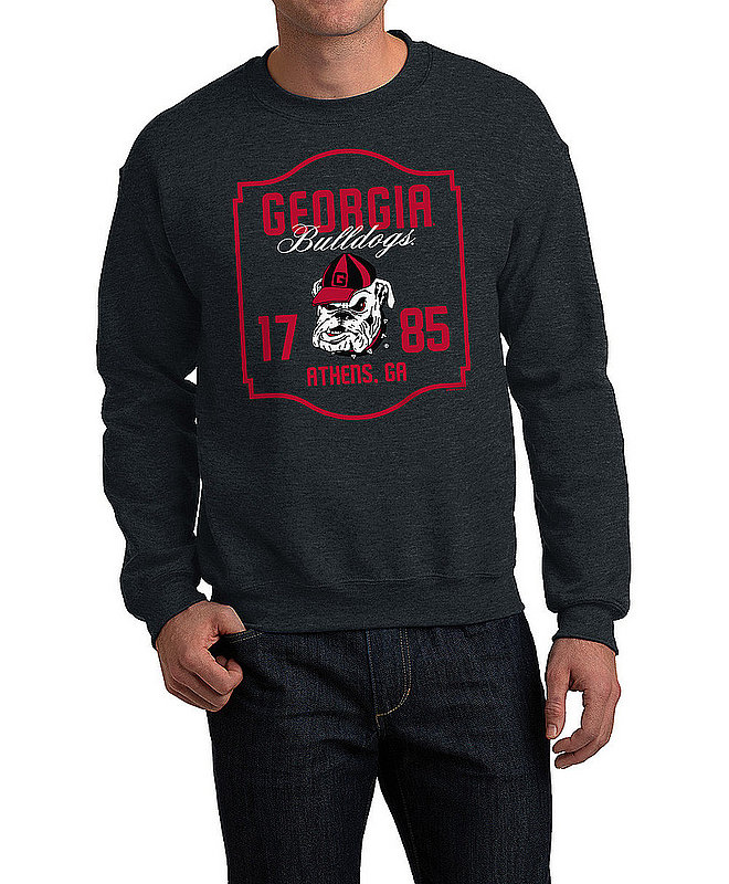 Georgia Bulldogs Crewneck Sweatshirt Varsity Charcoal Team