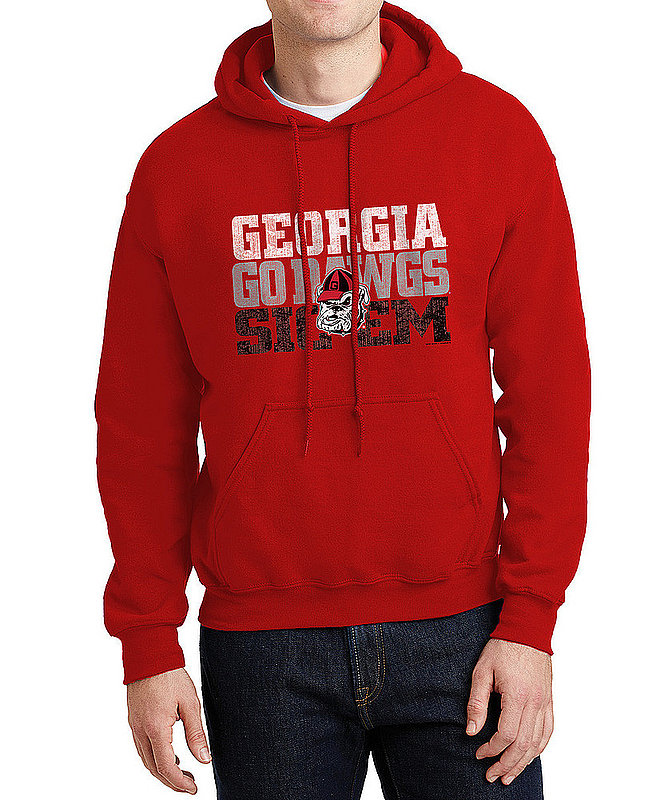 Georgia Bulldogs Hooded Sweatshirt Arch Red
