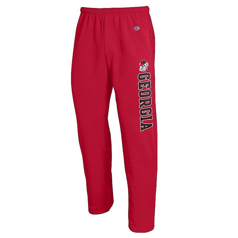 red sweatpants with pockets