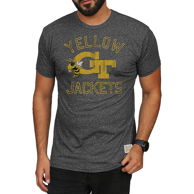 Georgia Tech Yellow Jackets Retro Tshirt Charcoal CGAT010A_RB124M_MTCH