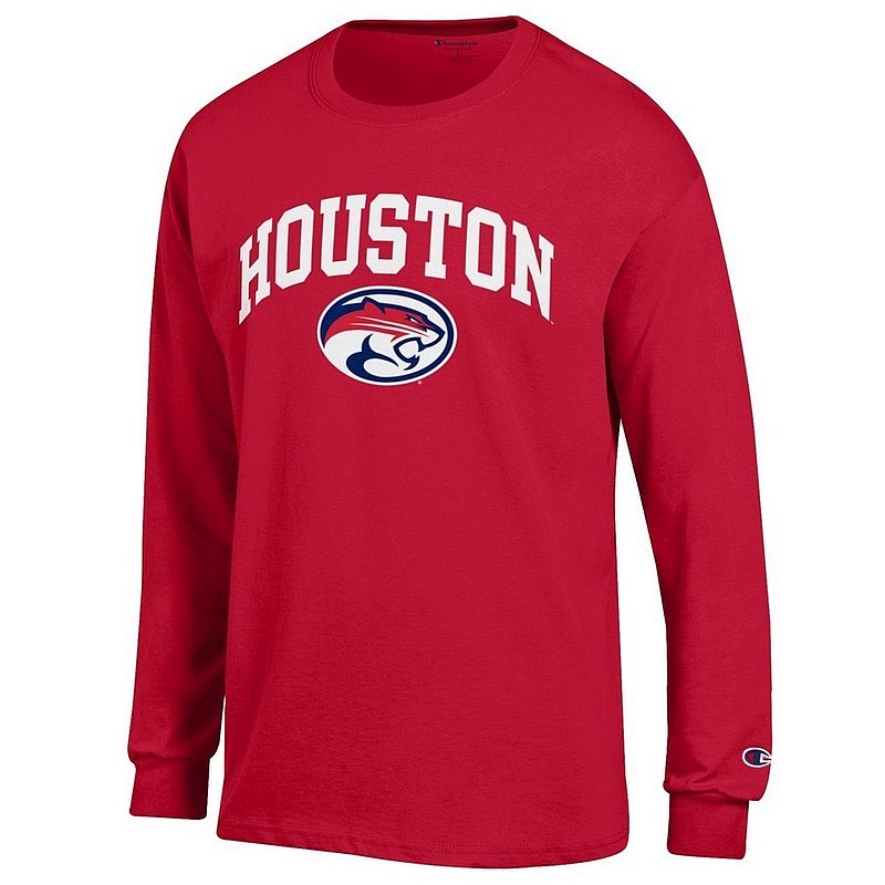 Houston Cougars Long Sleeve Tshirt Varsity Scarlet Arch Over APC02879939* 