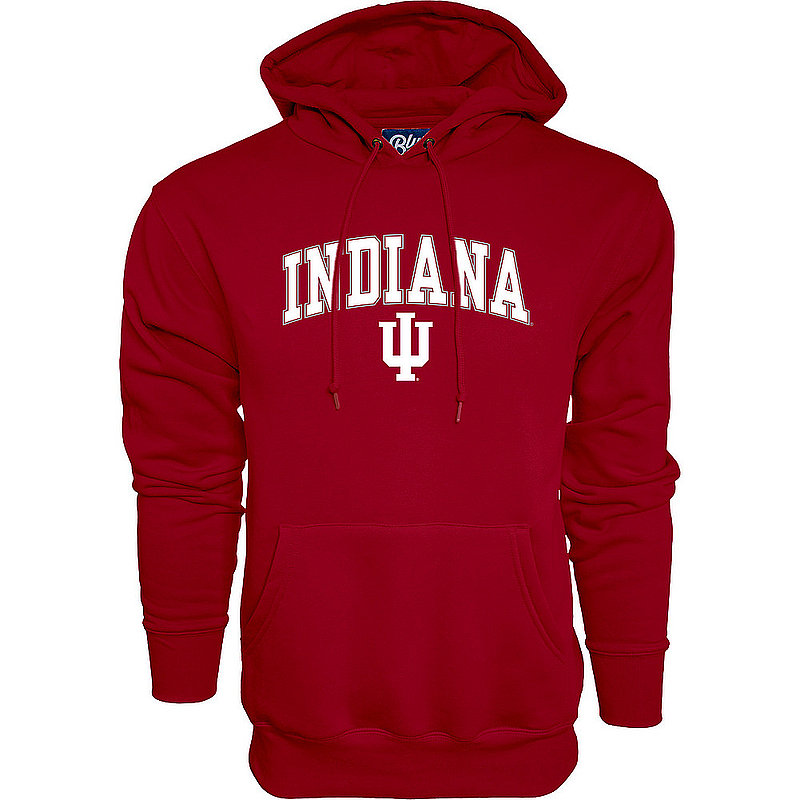 Indiana Hoosiers Hooded Sweatshirt Varsity Red Arch Over