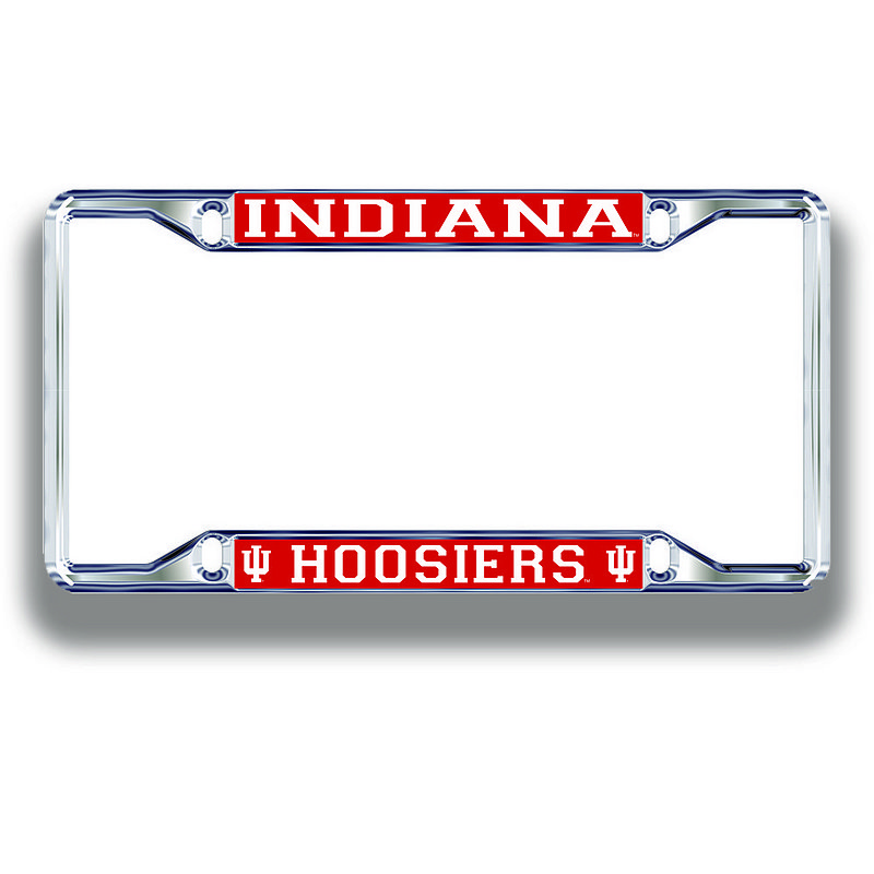 Indiana Hoosiers License Plate Frame Silver