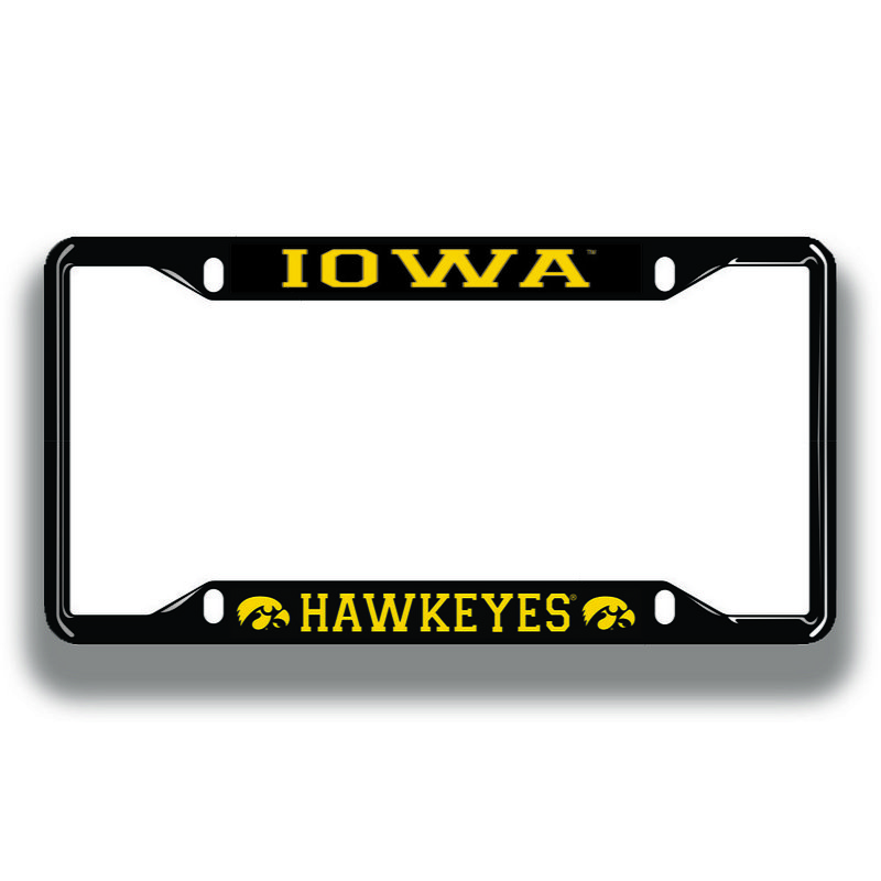 Iowa Hawkeyes License Plate Frame Black