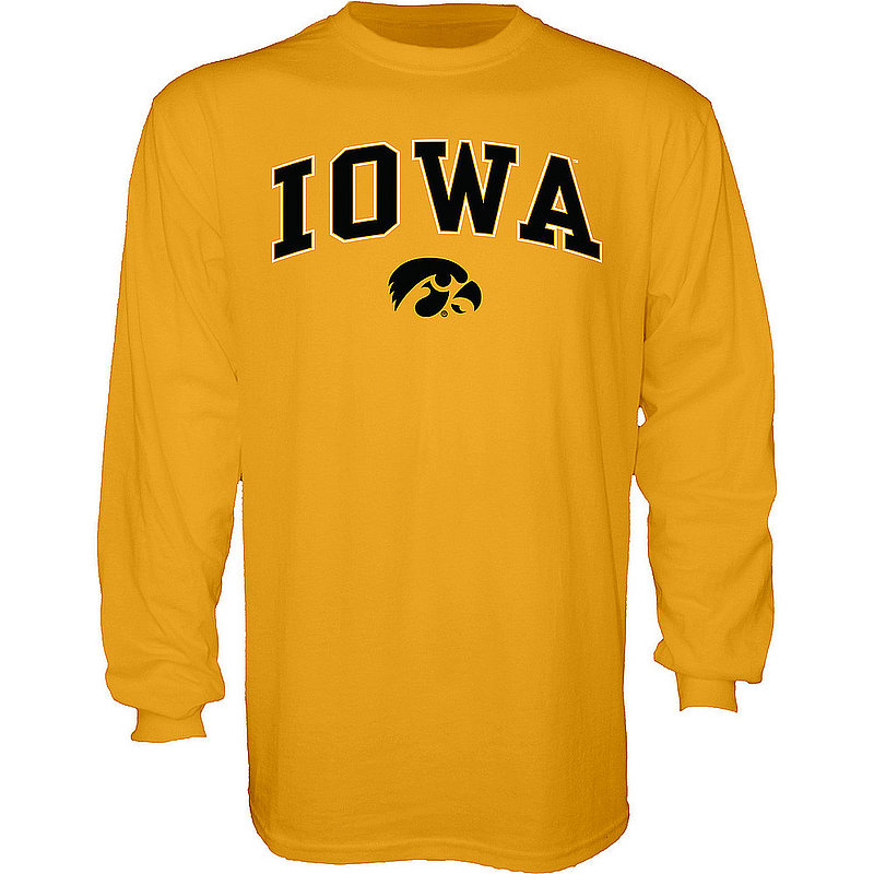 Iowa Hawkeyes Long Sleeve TShirt Varsity Gold Arch Over 00000000BCR5R