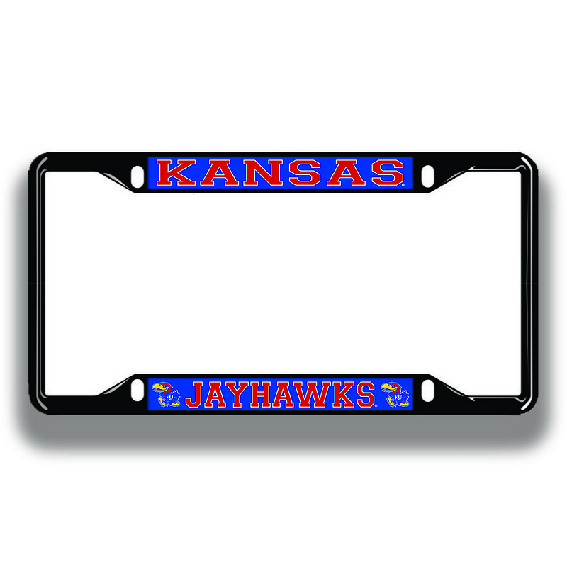 Kansas Jayhawks License Plate Frame Black