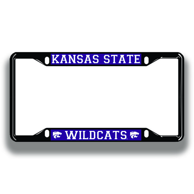 Kansas State Wildcats License Plate Frame Black 21258 