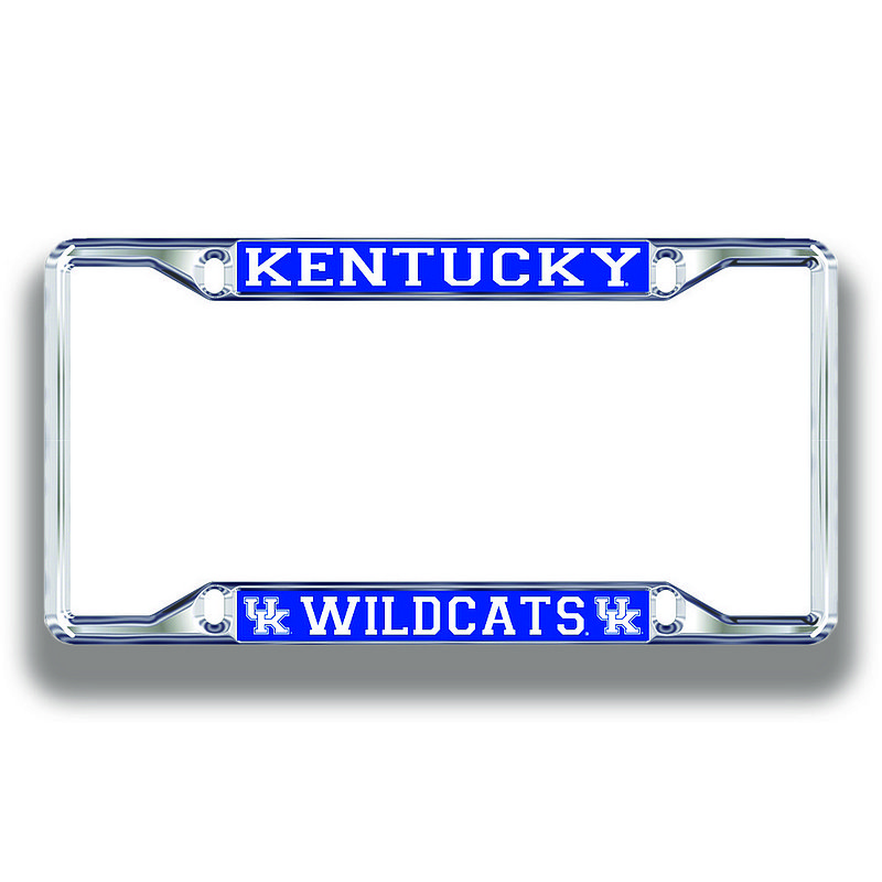 Kentucky Wildcats License Plate Frame Silver