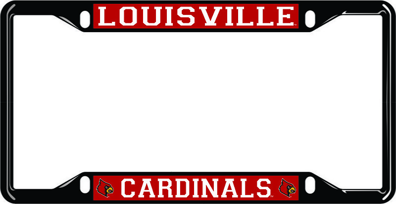 Louisville Cardinals License Plate Frame Black 36753 