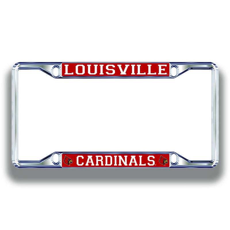 Louisville Cardinals License Plate Frame Silver 36752 