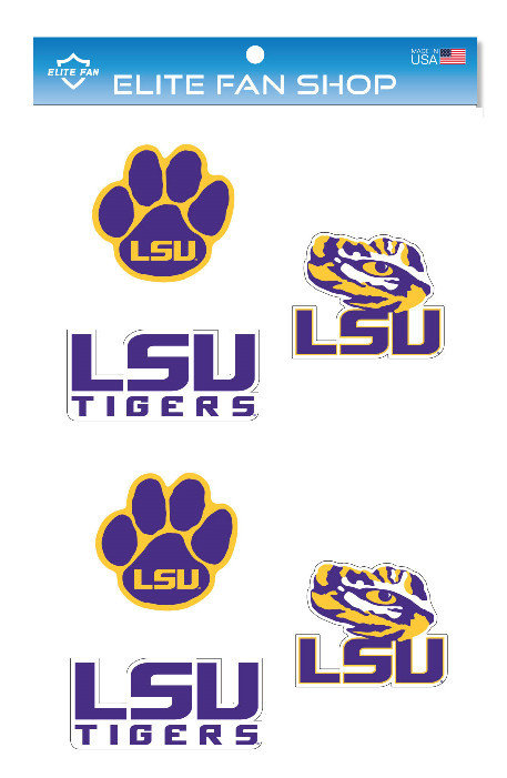 Lsu Tigers 3 Vinyl Decal 6 Pack