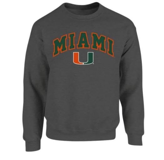 miami hurricanes crewneck