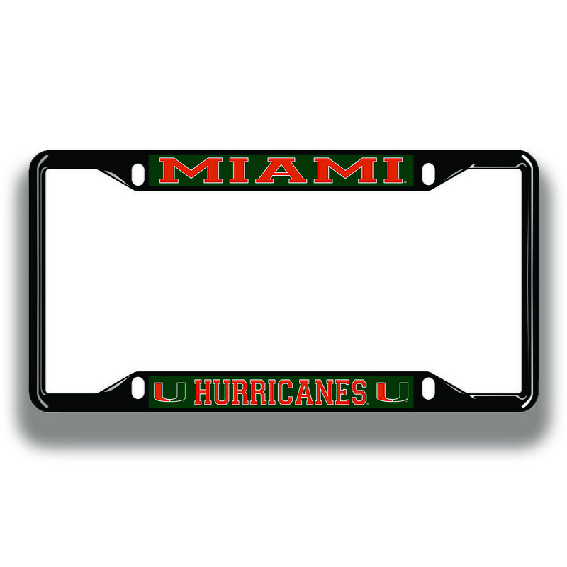 Miami Hurricanes License Plate Frame Black 23703 