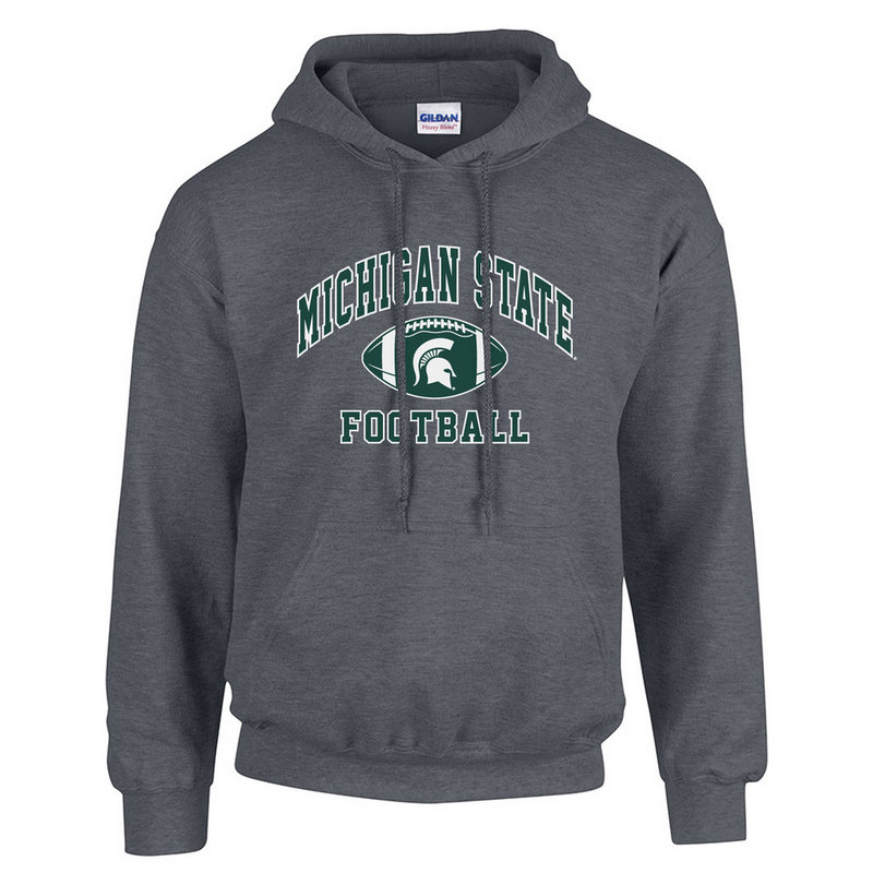 Michigan State Spartans Hooded Sweatshirt Heather Gray P0004959