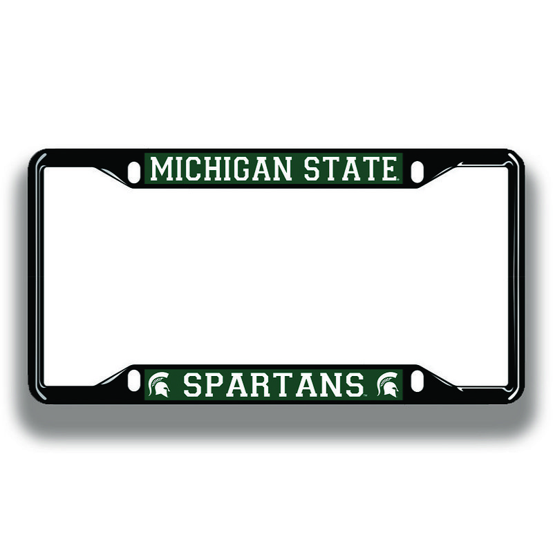 Michigan State Spartans License Plate Frame Black