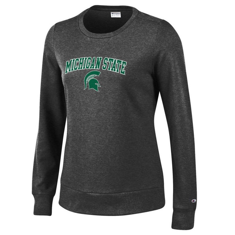 Michigan State Spartans Women's Crewneck Sweatshirt Charcoal APC03050498