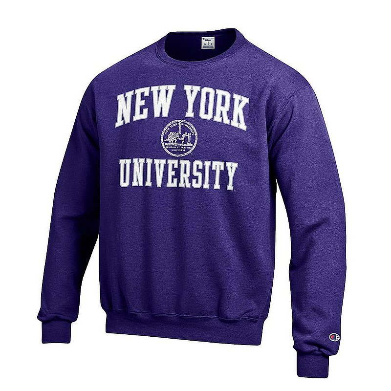 New York University Violets Crewneck Sweatshirt Seal Purple APC02964262 