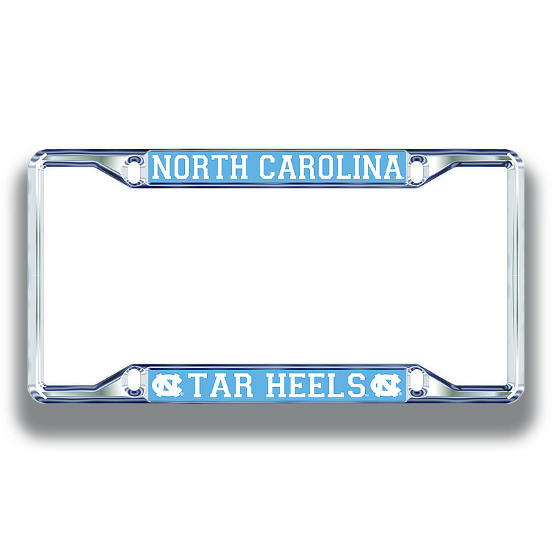 North Carolina Tar Heels License Plate Frame Silver 30307 