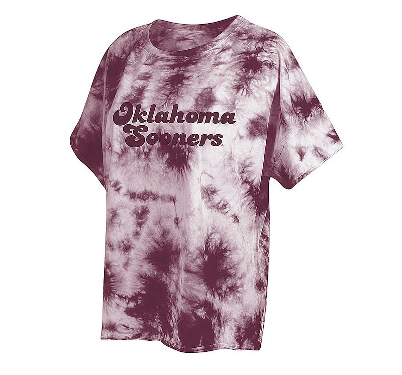 Oklahoma Sooners Women S Tie Dye Slouchy Tshirt 469 51 Ou546