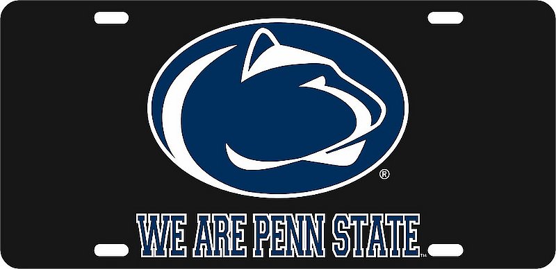 Penn State Nittany Lions License Plate Black 01094 