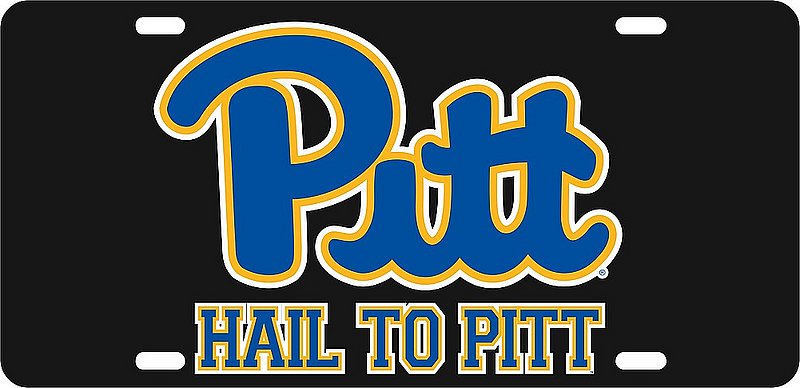 Pittsburgh Panthers License Plate Black 58087 