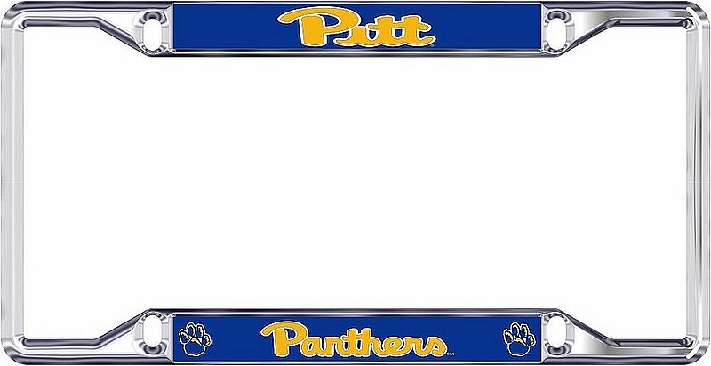 Pittsburgh Panthers License Plate Frame Silver