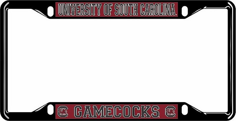 South Carolina Gamecocks License Plate Frame Black 31289 