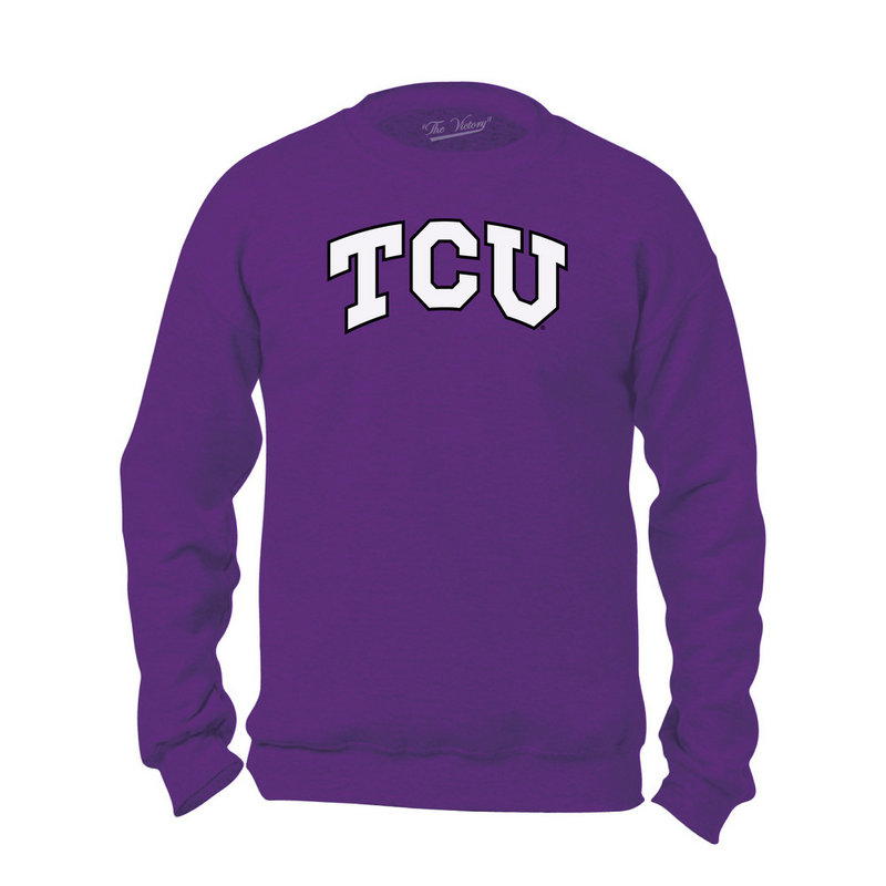 TCU Horned Frogs Crewneck Sweatshirt Arch Purple TCUV1411A 