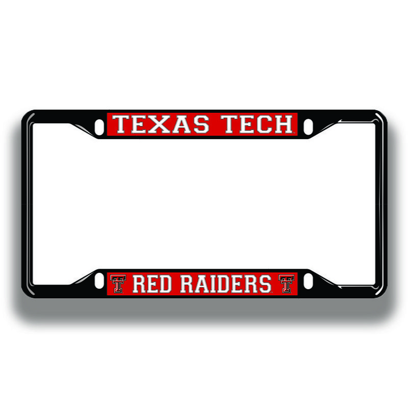Texas Tech Red Raiders License Plate Frame Black 02875 