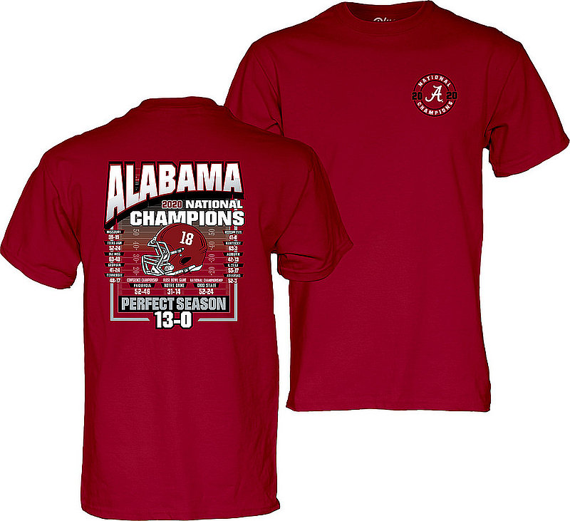The Blue Brand Alabama Crimson Tide National Champs T Shirt 2020-2021 Schedule 00000000BM7GK SMACKER CFP20 LC/FB NC-ALA (The Blue Brand)