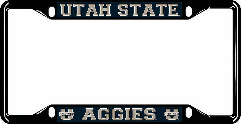Utah State Aggies License Plate Frame Black 46345 