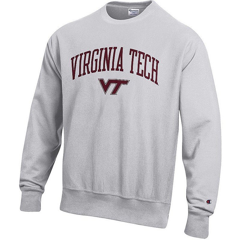 VA Tech Hokies Reverse Weave Crewneck Sweatshirt Gray APC03006031 