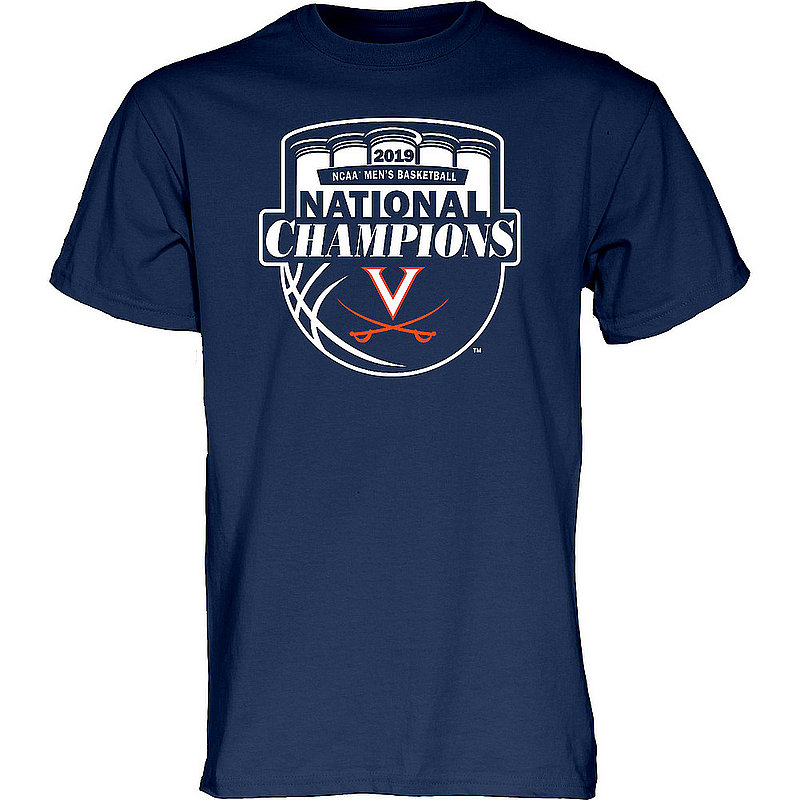 Virginia Cavaliers National Basketball Champions Tshirt 2019 Official Logo Navy HOT MASCOT