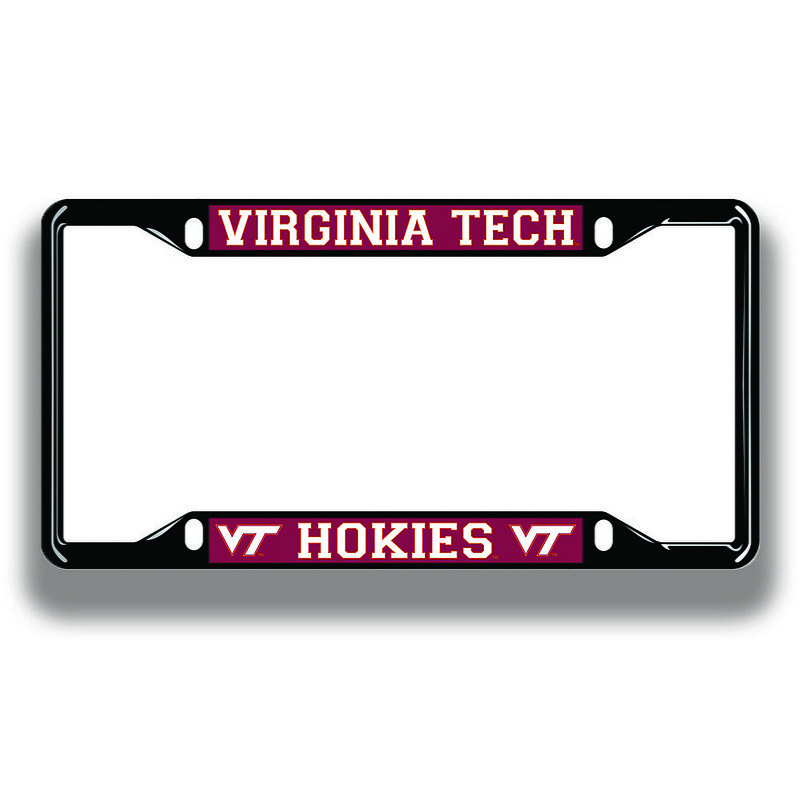 Virginia Tech Hokies License Plate Frame Black 34366 