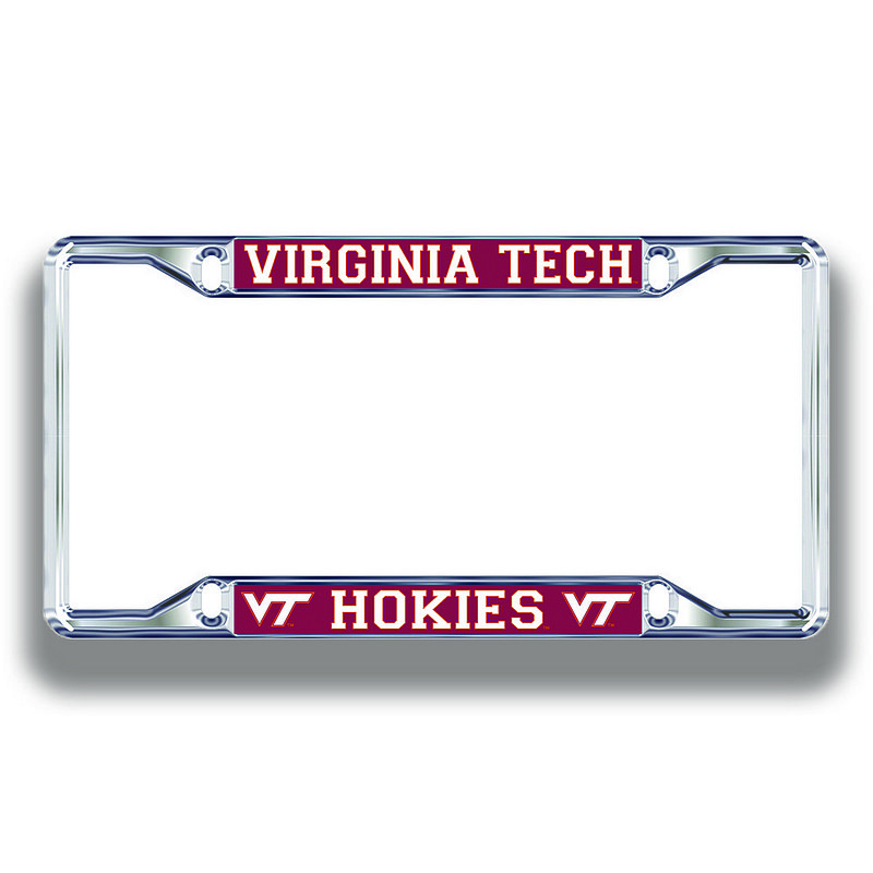 Virginia Tech Hokies License Plate Frame Silver
