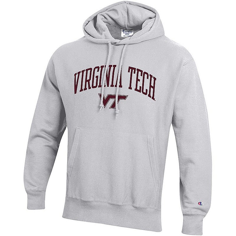 Virginia Tech Hokies Reverse Weave Hooded Sweatshirt Gray APC03006031 