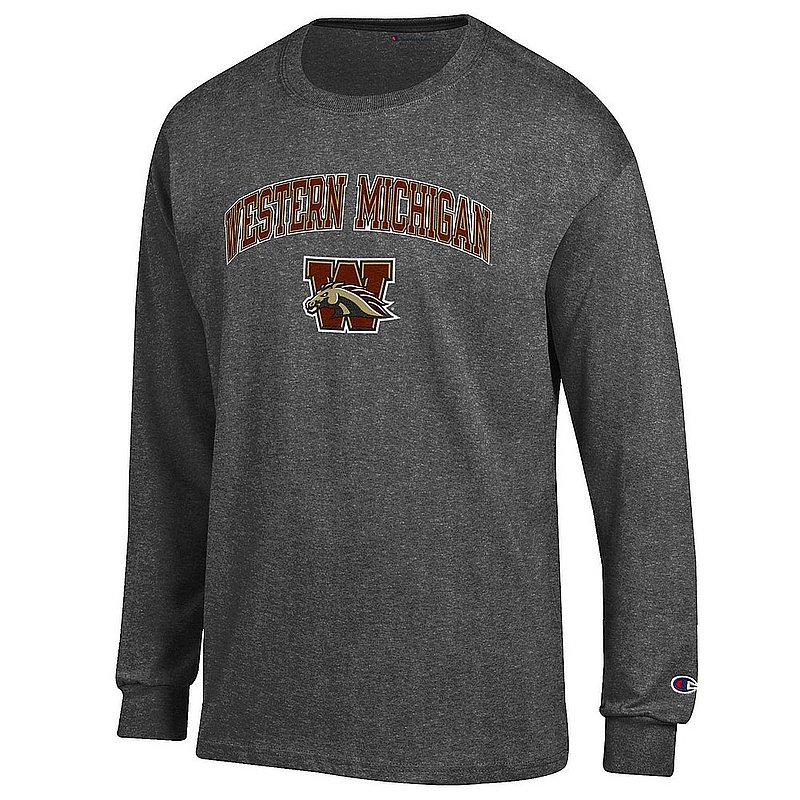 Western Michigan Broncos Long Sleeve TShirt Varsity Charcoal APC03002465 