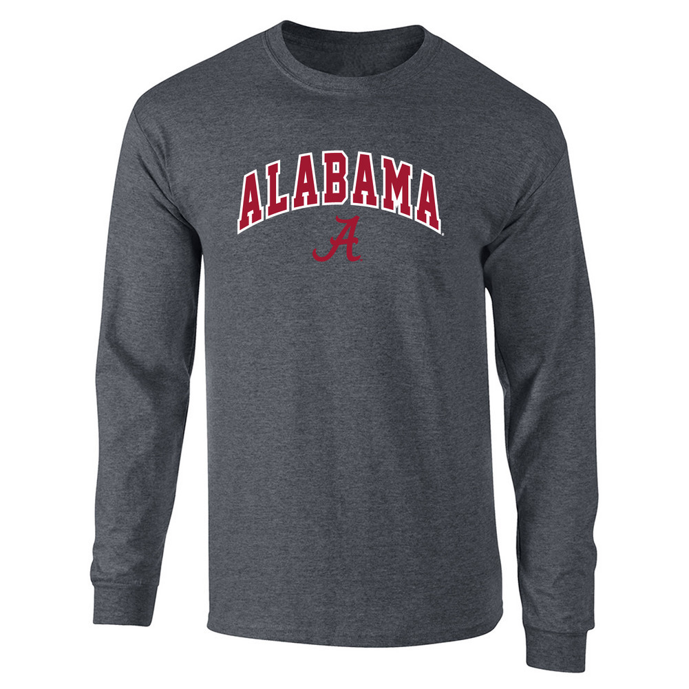 Alabama Crimson Tide Long Sleeve Tshirt Heather Gray P0004997